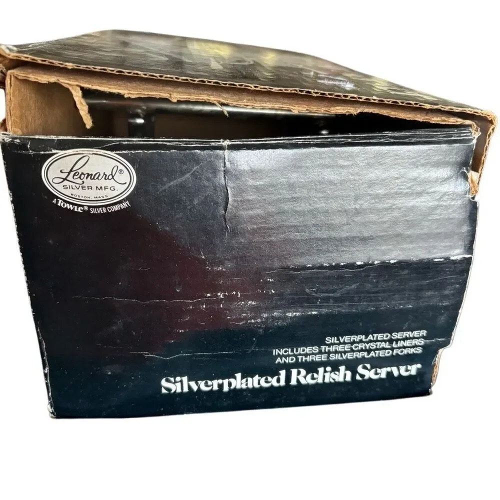 Leonard Silver Vintage Silverplated Relish Server